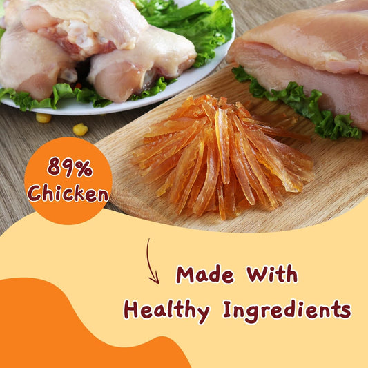 Soft Training Treats for Small Dog and Cats, Mini Chicken Strips Puppy Training Edible Snacks Easy to Digest, Grain Free