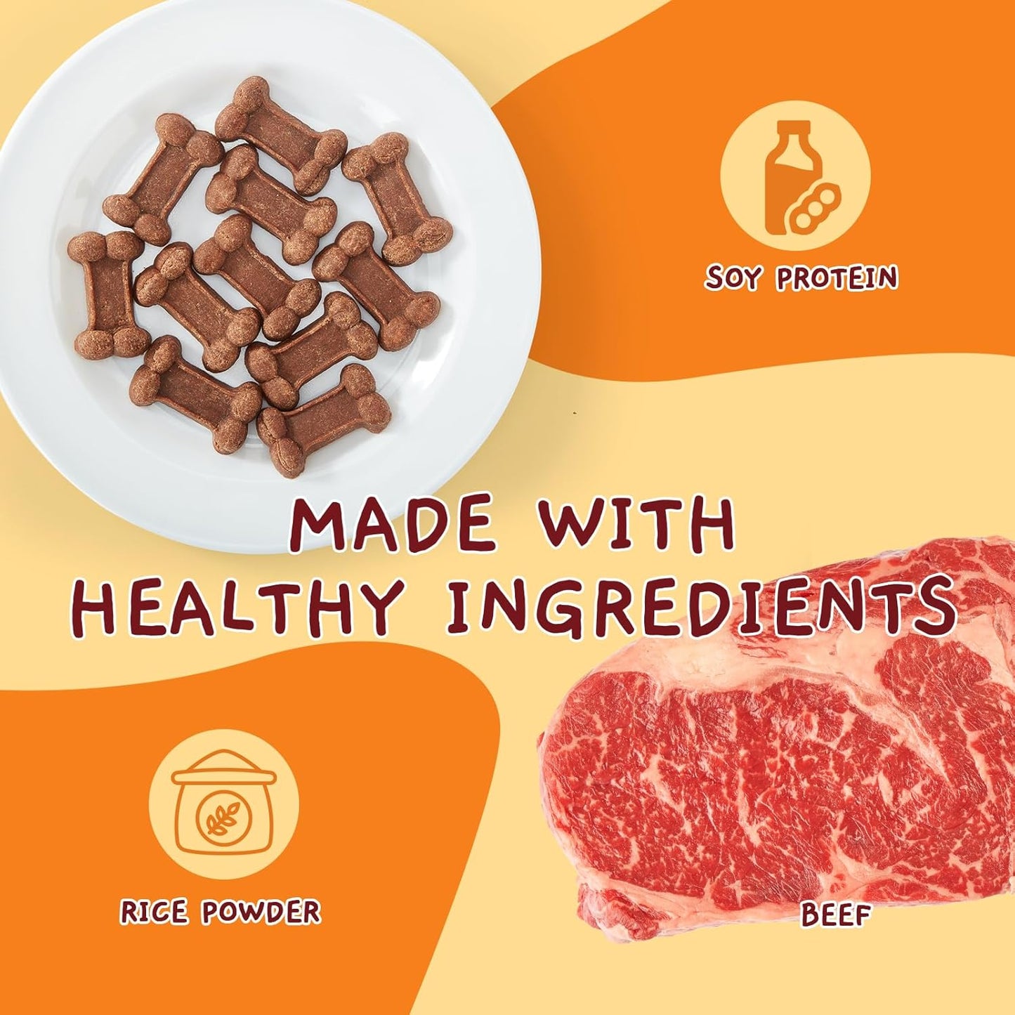 48-Count Soft Dog Treats for Seniors | Easy to Chew | Ideal for Training | Real Beef is the #1 Ingredient | Natural Digestive Aid & Healthy Snack | Grain-Free, Soft Meat Strips | 1.1 lbs