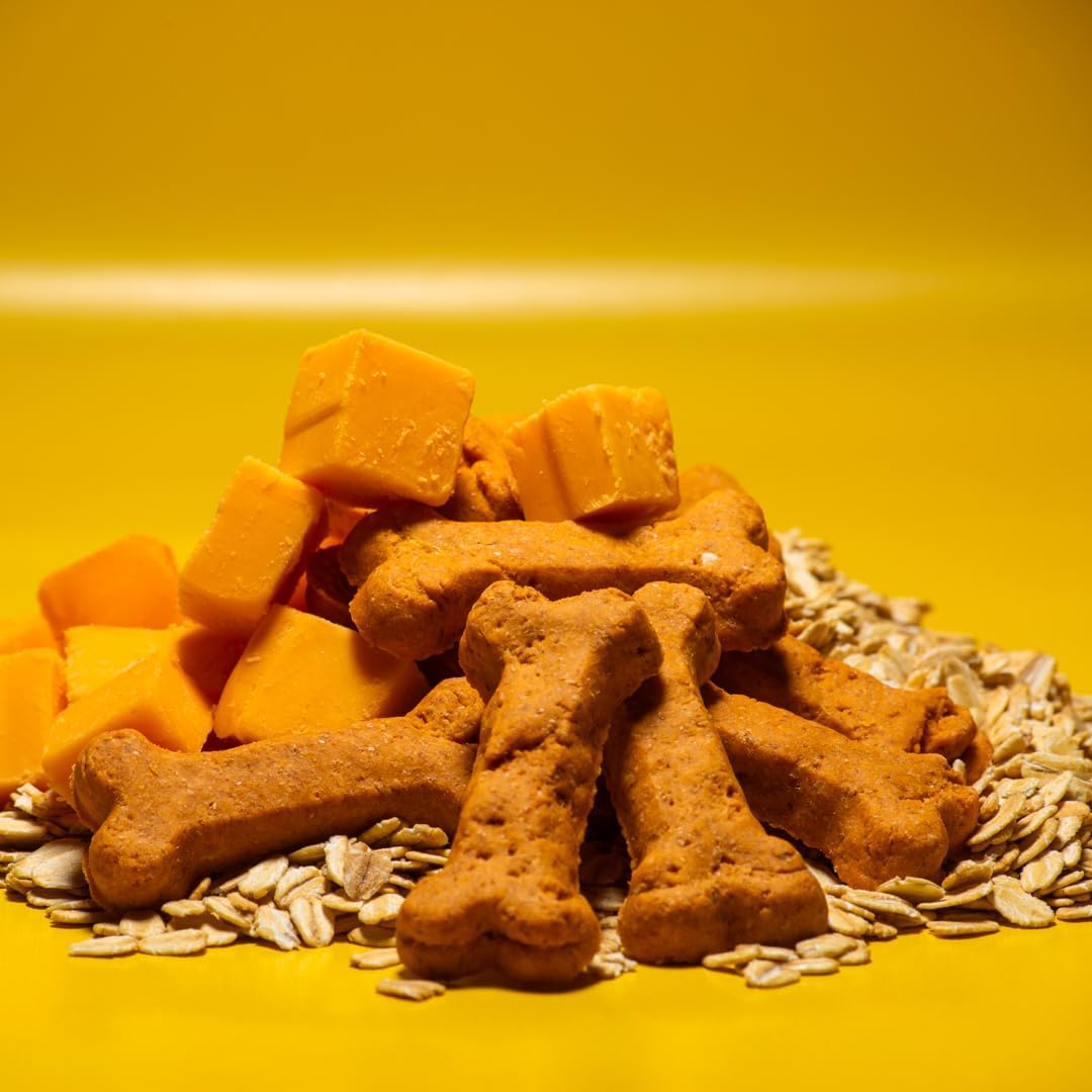 2 lb Bag of Delicious Cheddar Cheese Dog Biscuits | Crunchy Dog Treats | (Suitable for Medium Dogs; Cheddar Cheese Flavor)