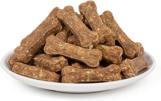 Dog Treats 2 Inch Chicken & Oat Treats with Peanut Butter, Crunchy Biscuits for Small Dogs, Training Rewards, 10.6 oz (35 Count)