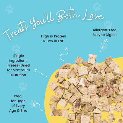 Freeze-Dried Treats for Cats & Dogs – Freeze-Dried Beef Liver Cubes; Large 1-Pound Pack (300+ Pieces); Single-Ingredient, All-Natural, Grain-Free Formula; Ideal for Training Rewards, Food Toppers, or Daily Snacks